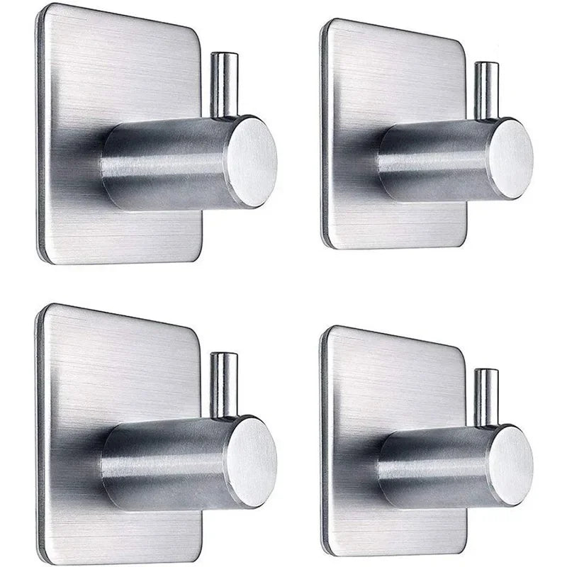 Modern Stainless Steel Adhesive Robe Hooks
