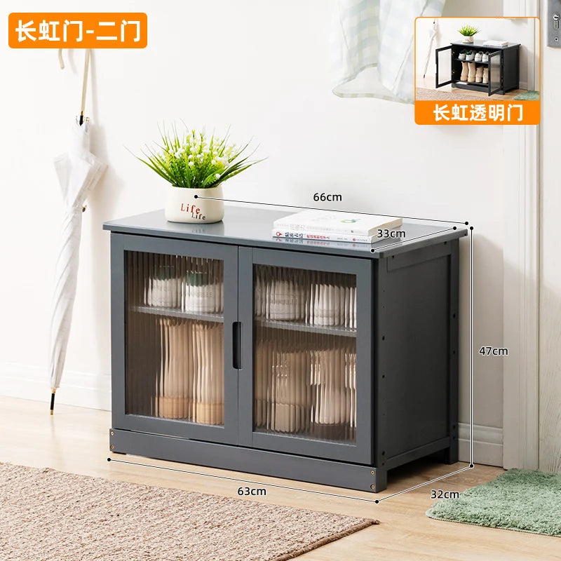 Home Entryway Shoe Bench Sit and Store Shoe Cabinet Breathable Dust-Proof Shoe Organizer Long Bench Shoe Rack for Doorway