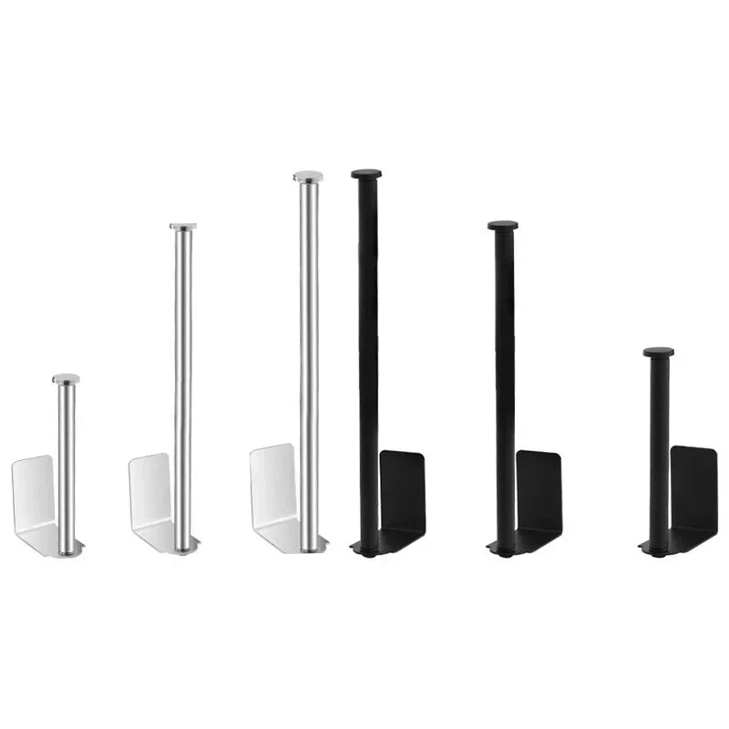Stainless Steel Self-Adhesive Towel & Toilet Roll Holder – No Drills