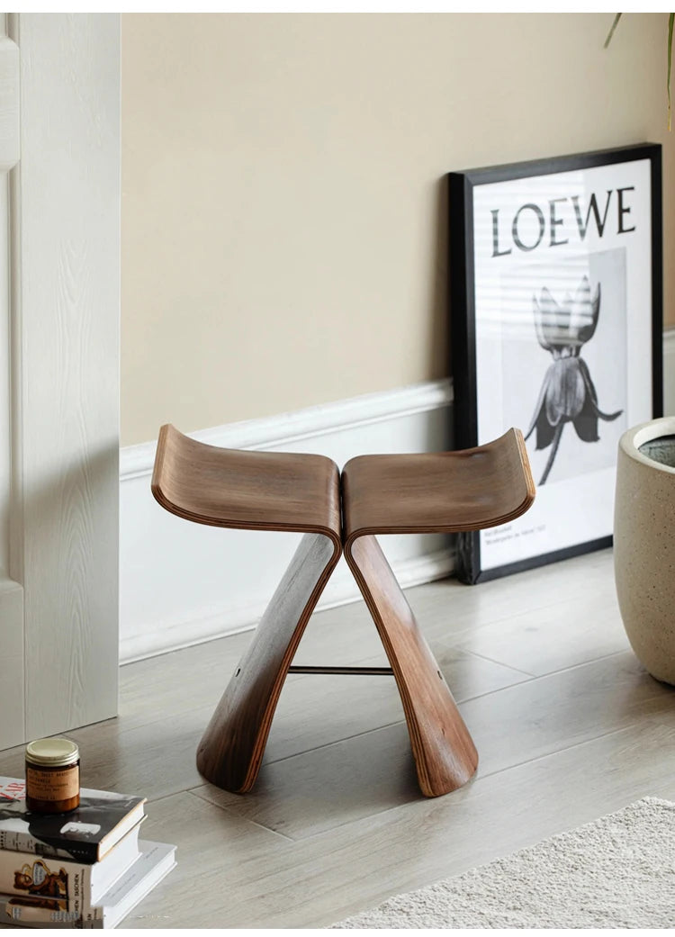Furniture Butterfly Stool Living Room Sofa Chair Porch Shoe Changing Stool Small Bench Creative Mobile Seat Chair For Leisure