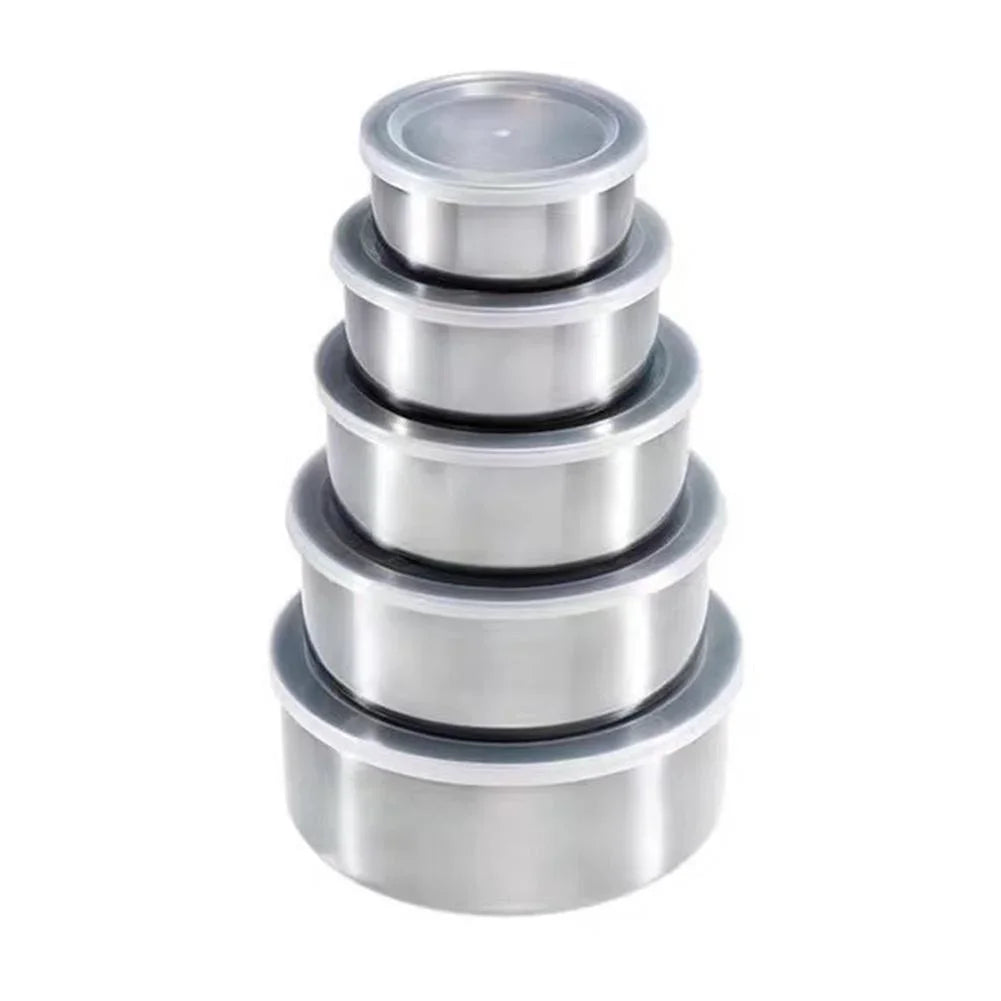 5-Piece Stainless Steel Mixing Bowl Set with Lids
