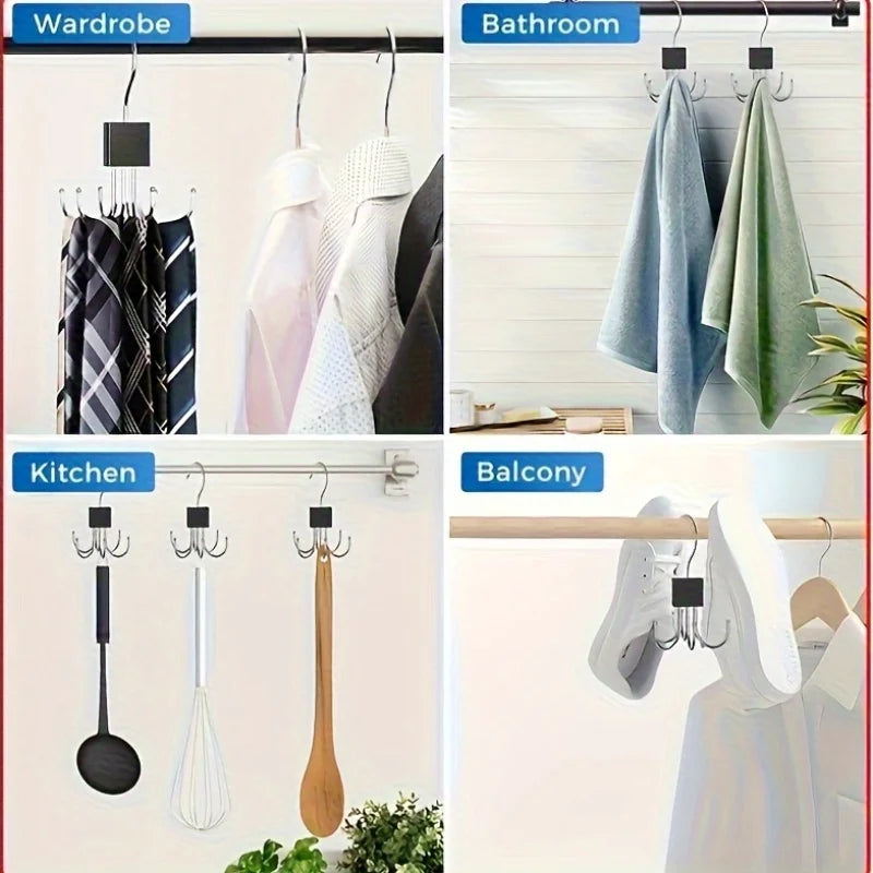 Wood & Stainless Steel Belt Rack