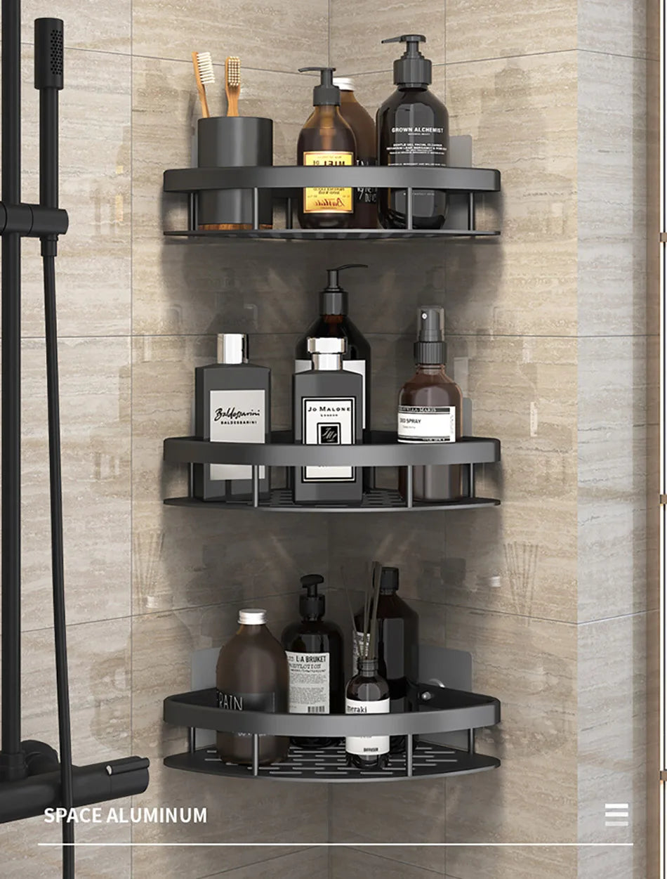 Modern  Bathroom Storage Rack - No-Drill