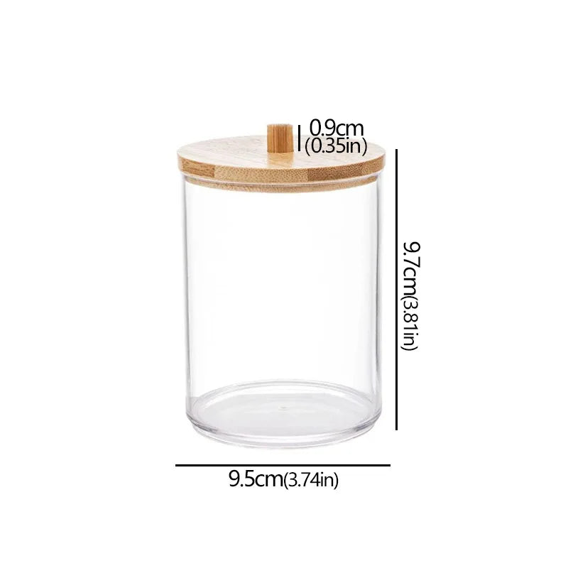 Clear Bathroom Storage Jar