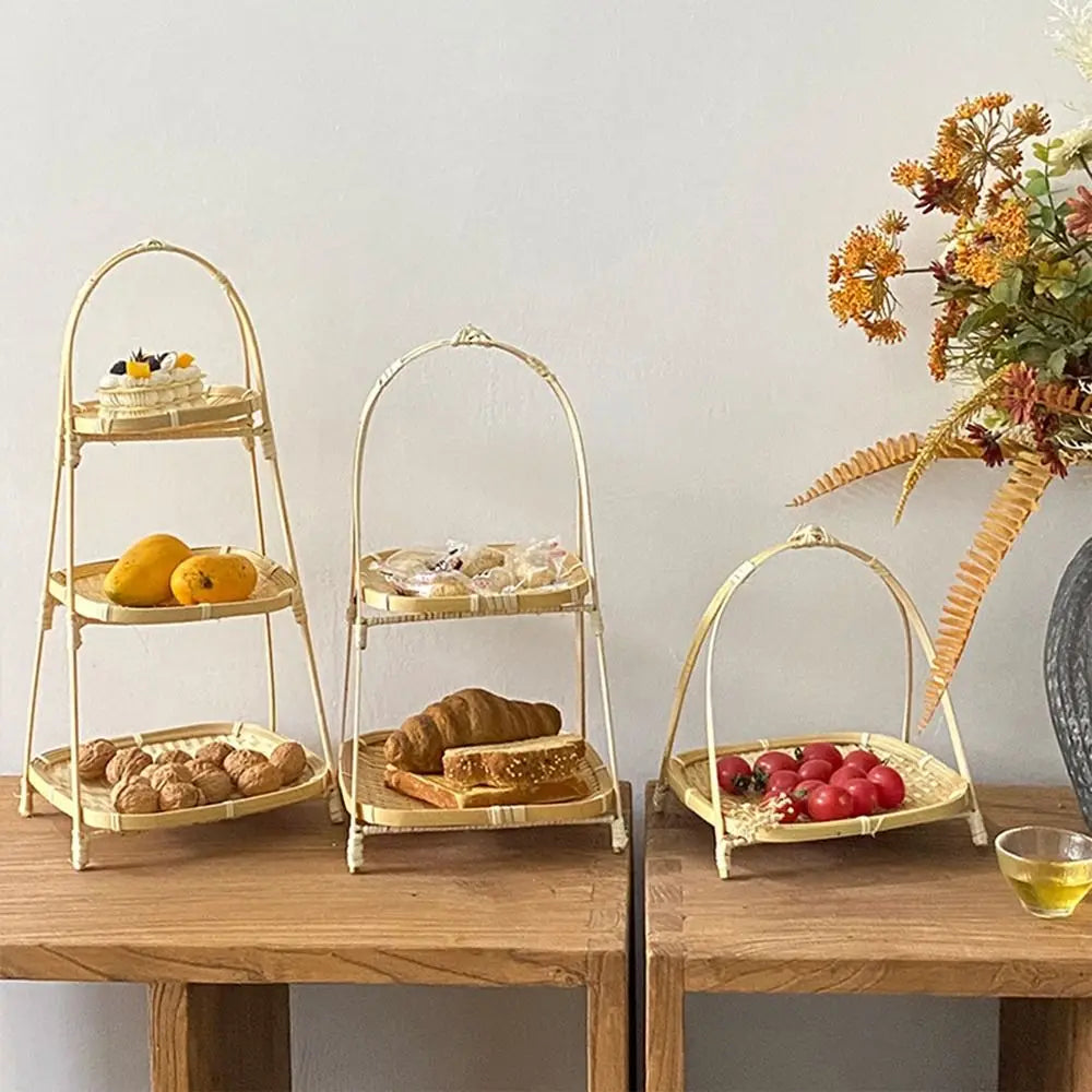 Multi-Layer Bamboo Woven Basket