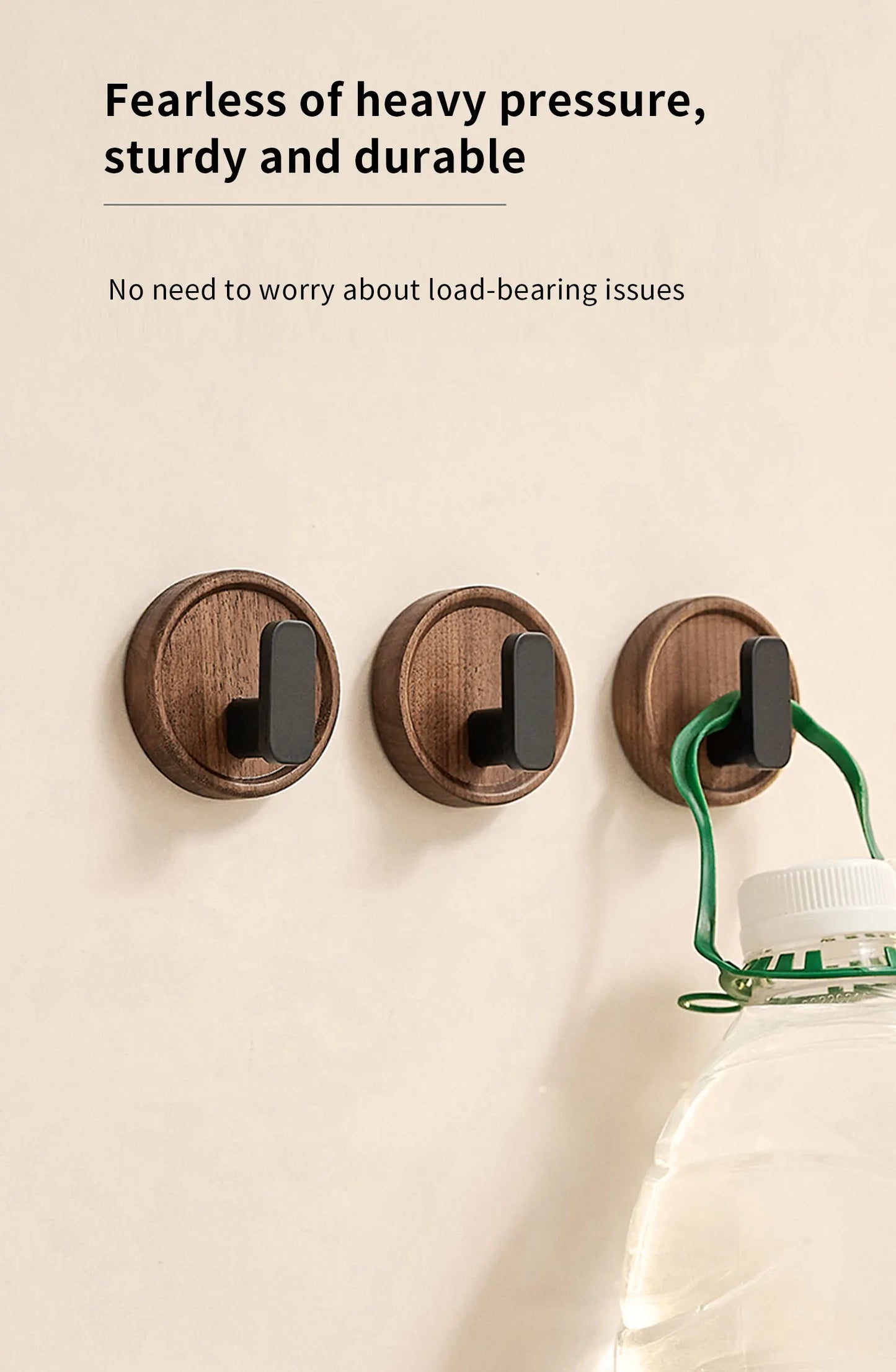 Walnut Wood Wall Coat Rack