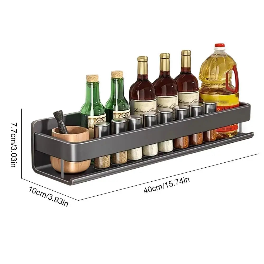 Aluminium Floating Spice Rack - No drill