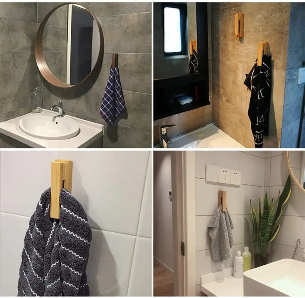 Nordic Wooden Towel Holder