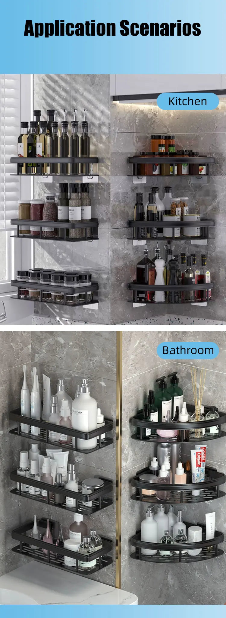 Modern Aluminium Bathroom Rack