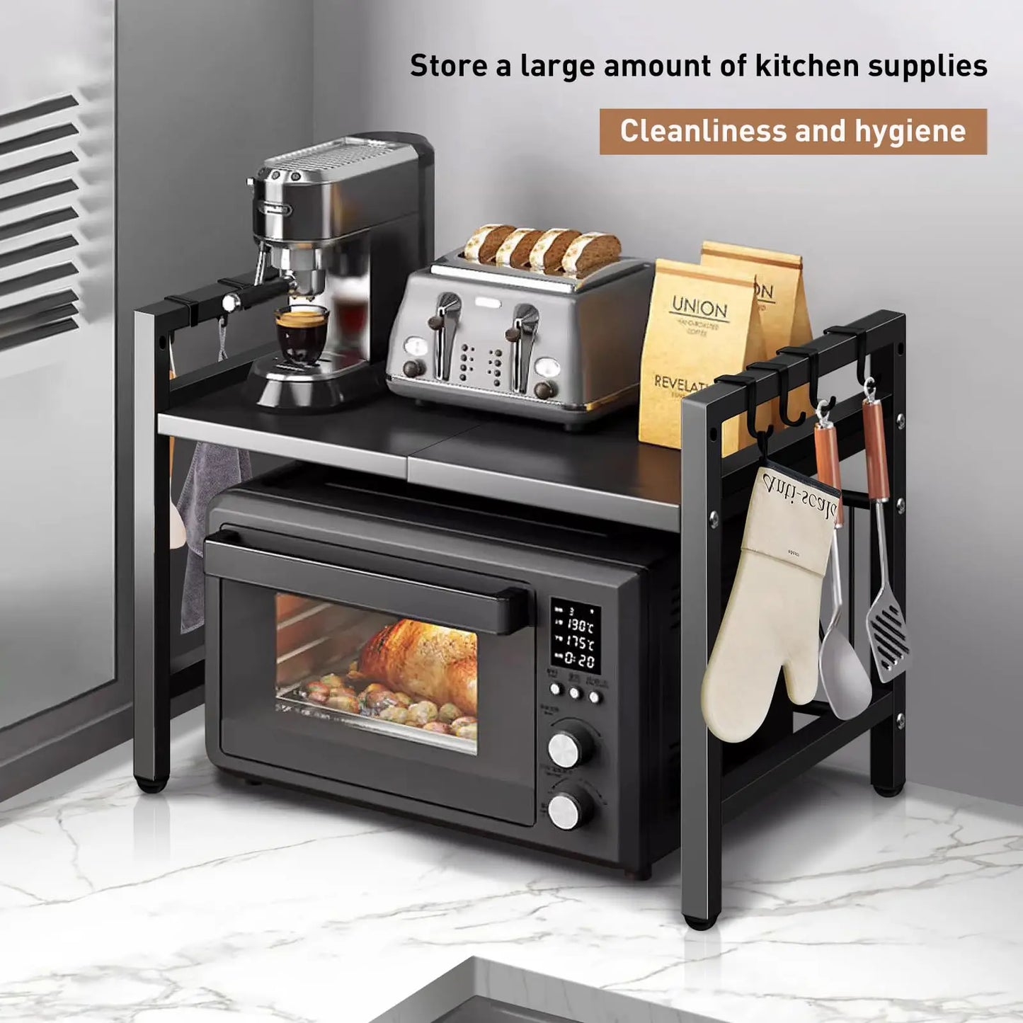 Adjustable Microwave Rack