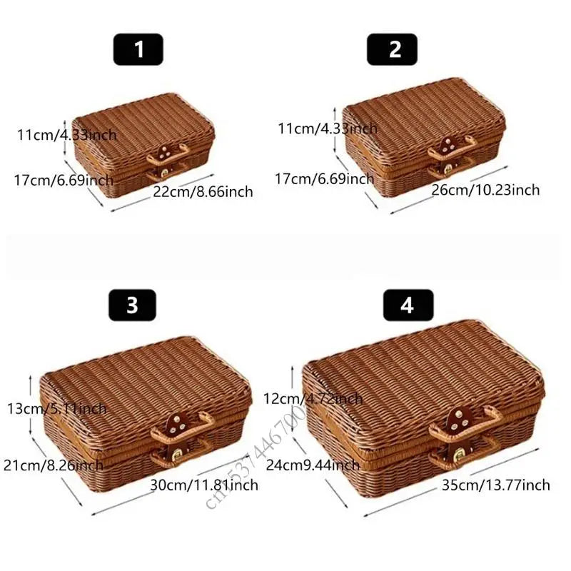 Portable Rattan Storage Case