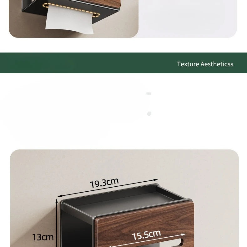 Walnut Bathroom Storage Box