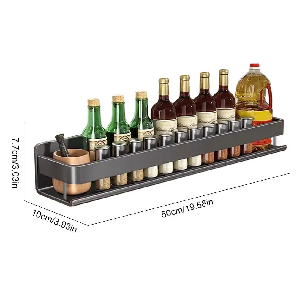 Aluminium Floating Spice Rack - No drill
