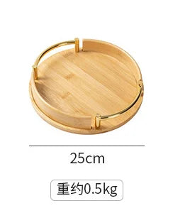 Modern Bamboo Round Tray