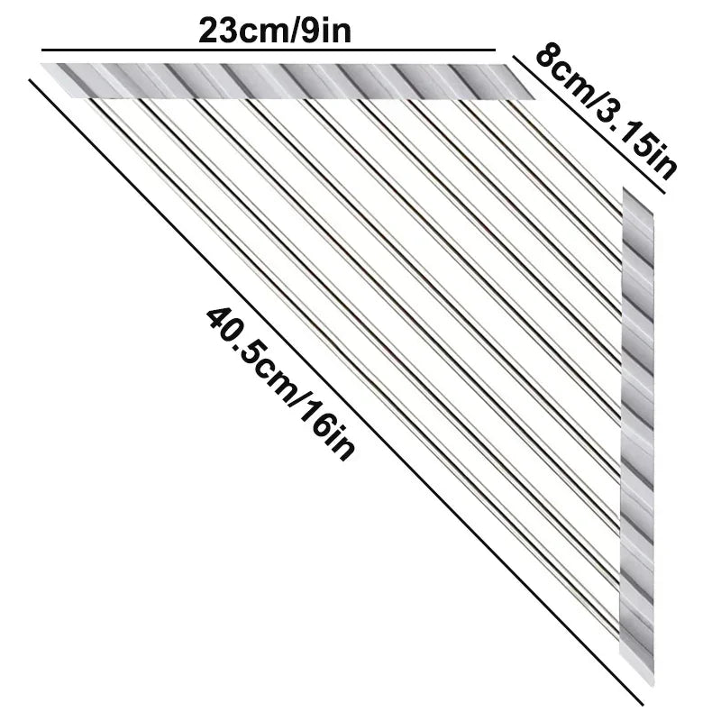 Triangle Roll-Up Sink Drying Rack