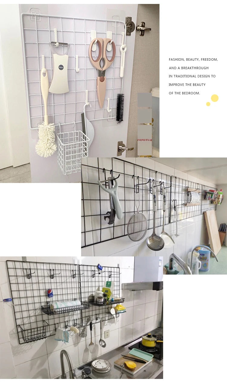 DIY Wall-Mounted Wire Grid Organize