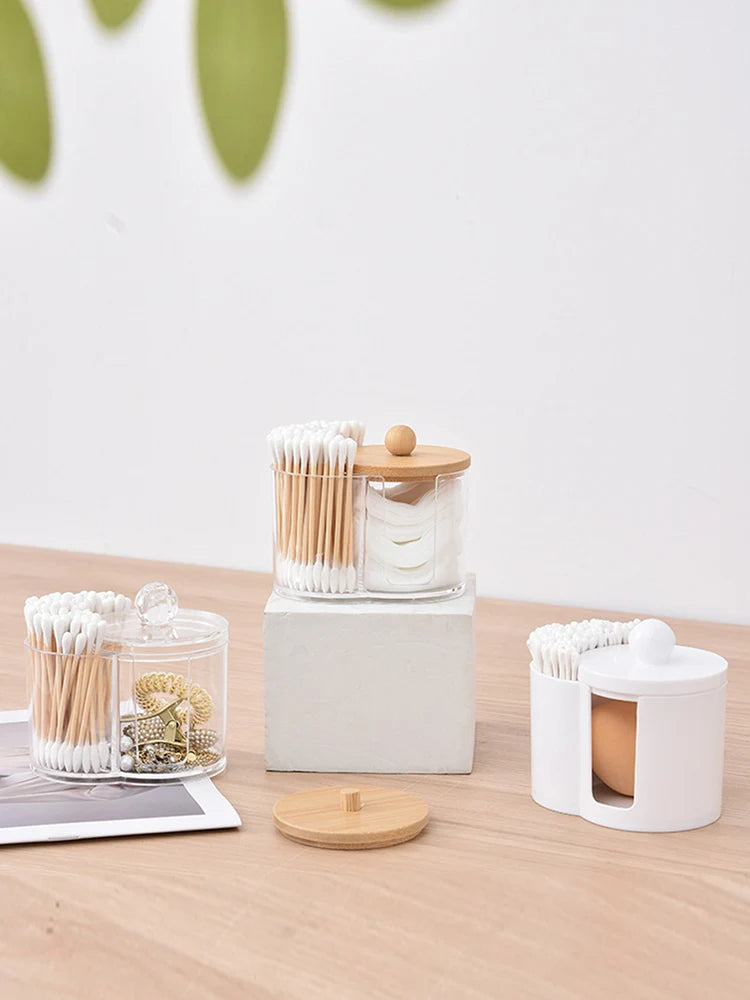 Bathroom Cotton Swab & Pad Jar