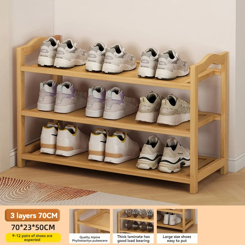 Multi-Layer Solid Wood Shoe Rack