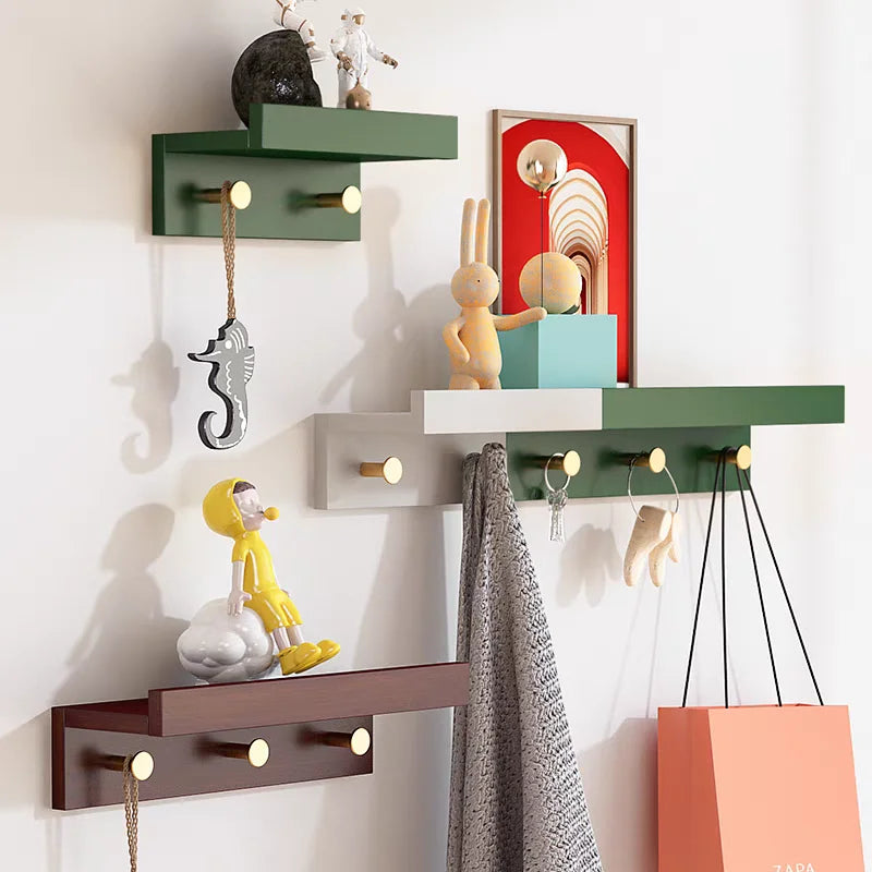 Space-Saving Wooden Coat Rack