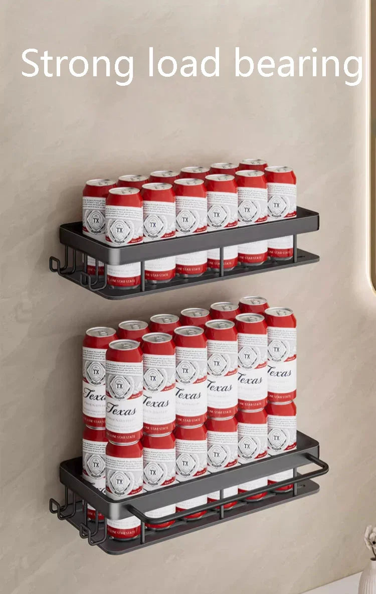 Bathroom & Kitchen Organizer – No-Drill 2-Tier Wall Shelf
