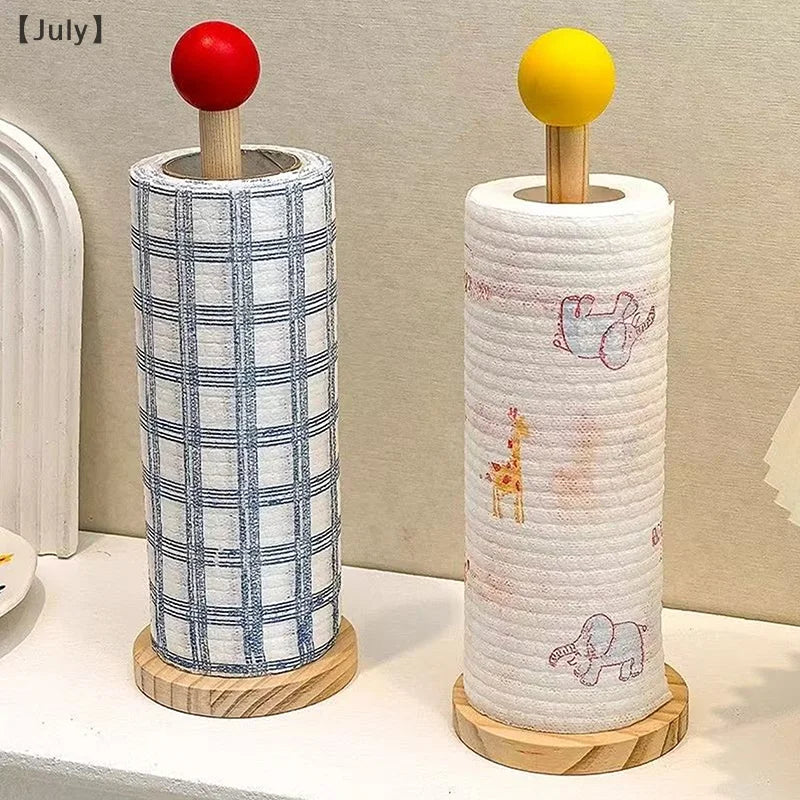 Wooden Vertical Paper Towel Holder