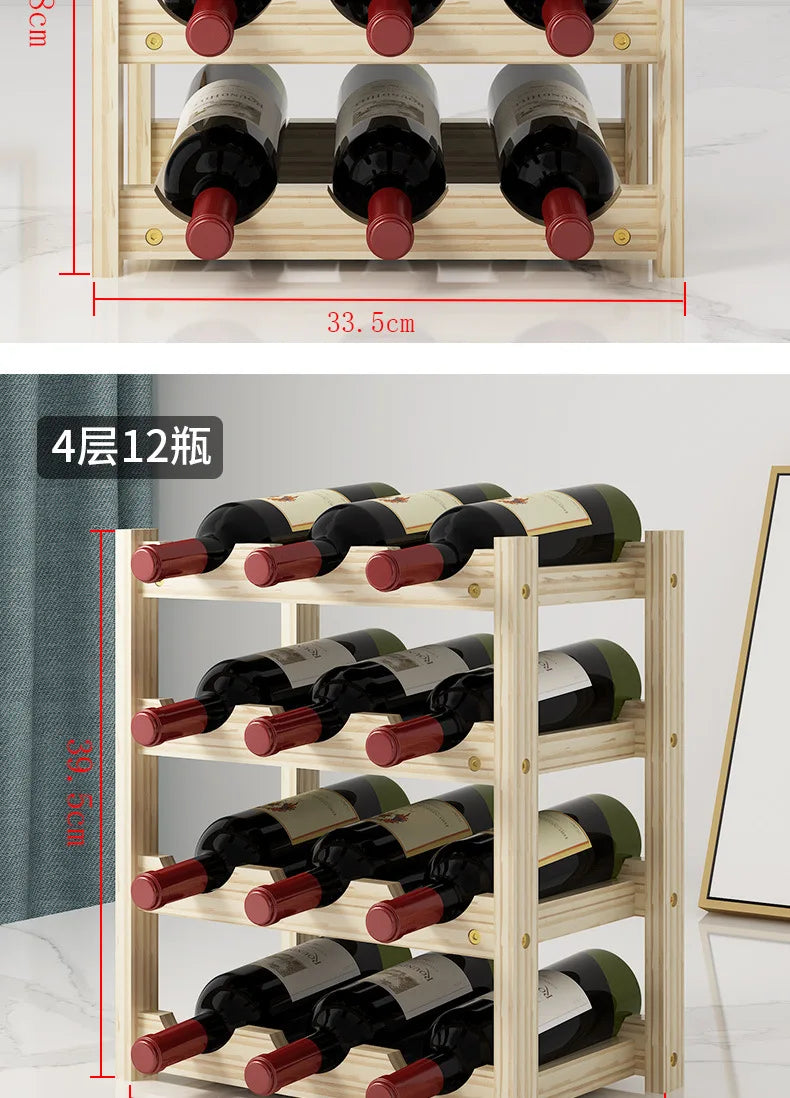 Solid Wood Wine Rack