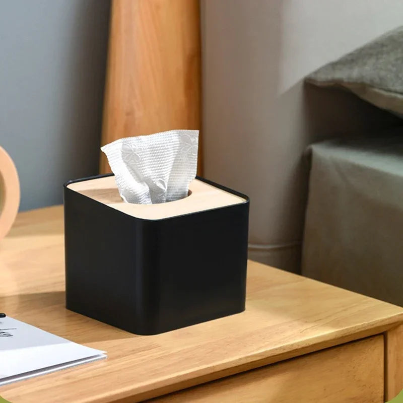 Wood & Bamboo Tissue Box