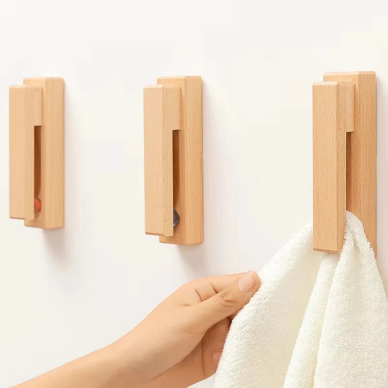 Nordic Wooden Towel Holder