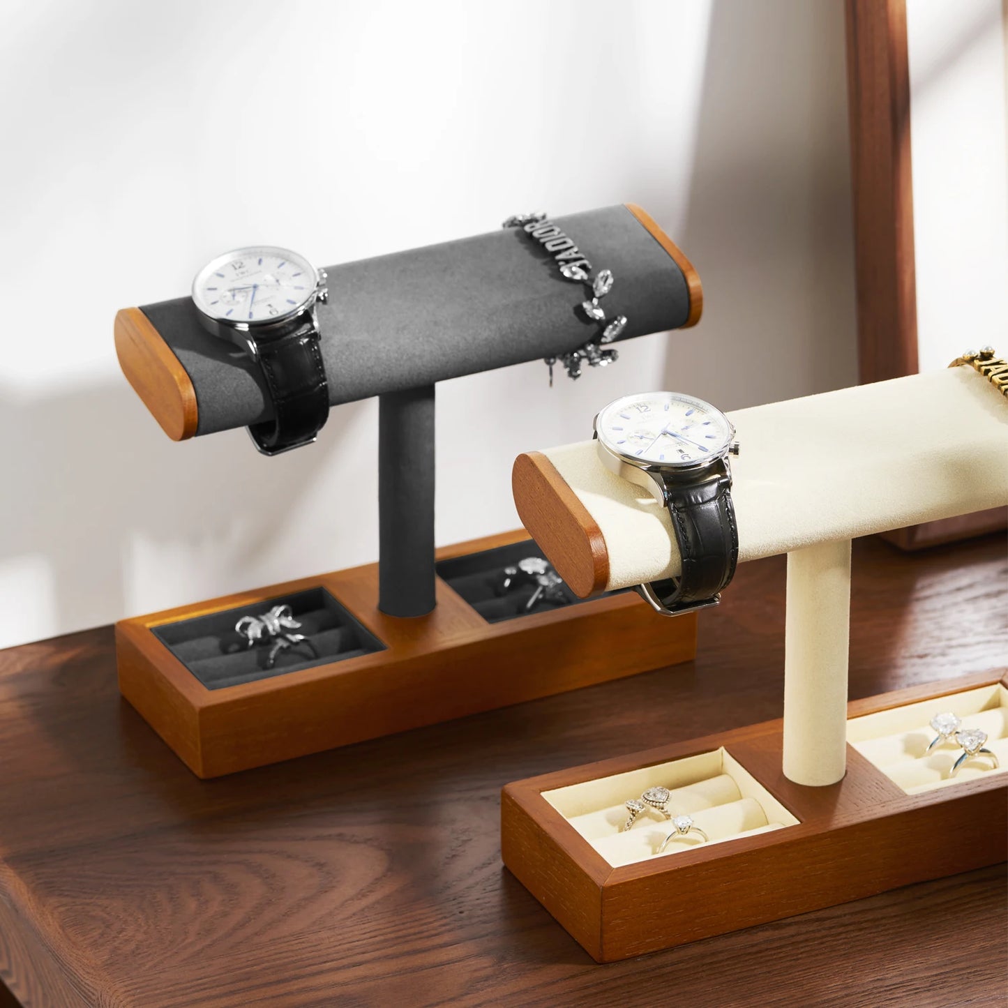Wooden T-Shape Jewellery Stand