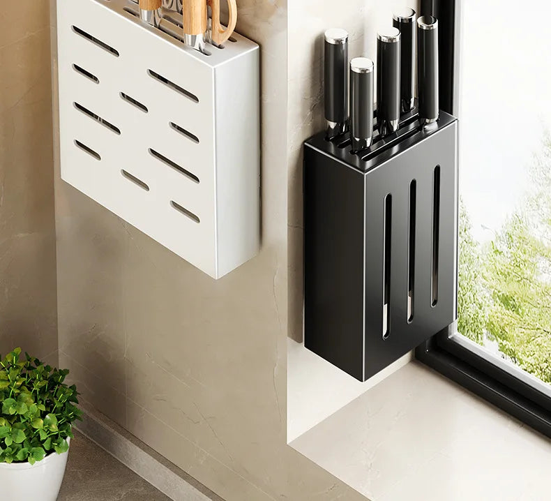Stainless Steel Wall-Mounted Knife Holder