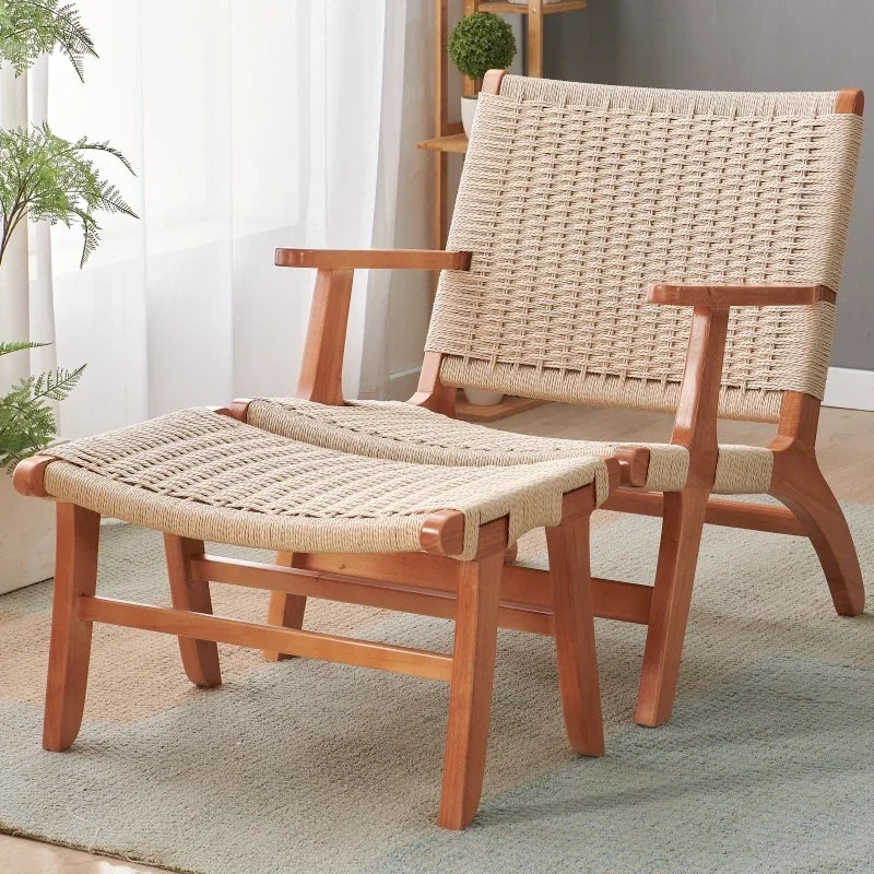 Handwoven Rattan Stool