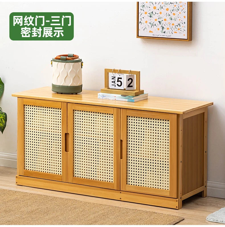 Home Entryway Shoe Bench Sit and Store Shoe Cabinet Breathable Dust-Proof Shoe Organizer Long Bench Shoe Rack for Doorway