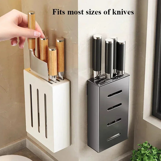 Stainless Steel Wall-Mounted Knife Holder