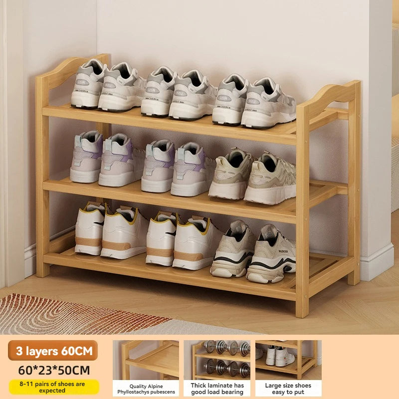 Multi-Layer Solid Wood Shoe Rack