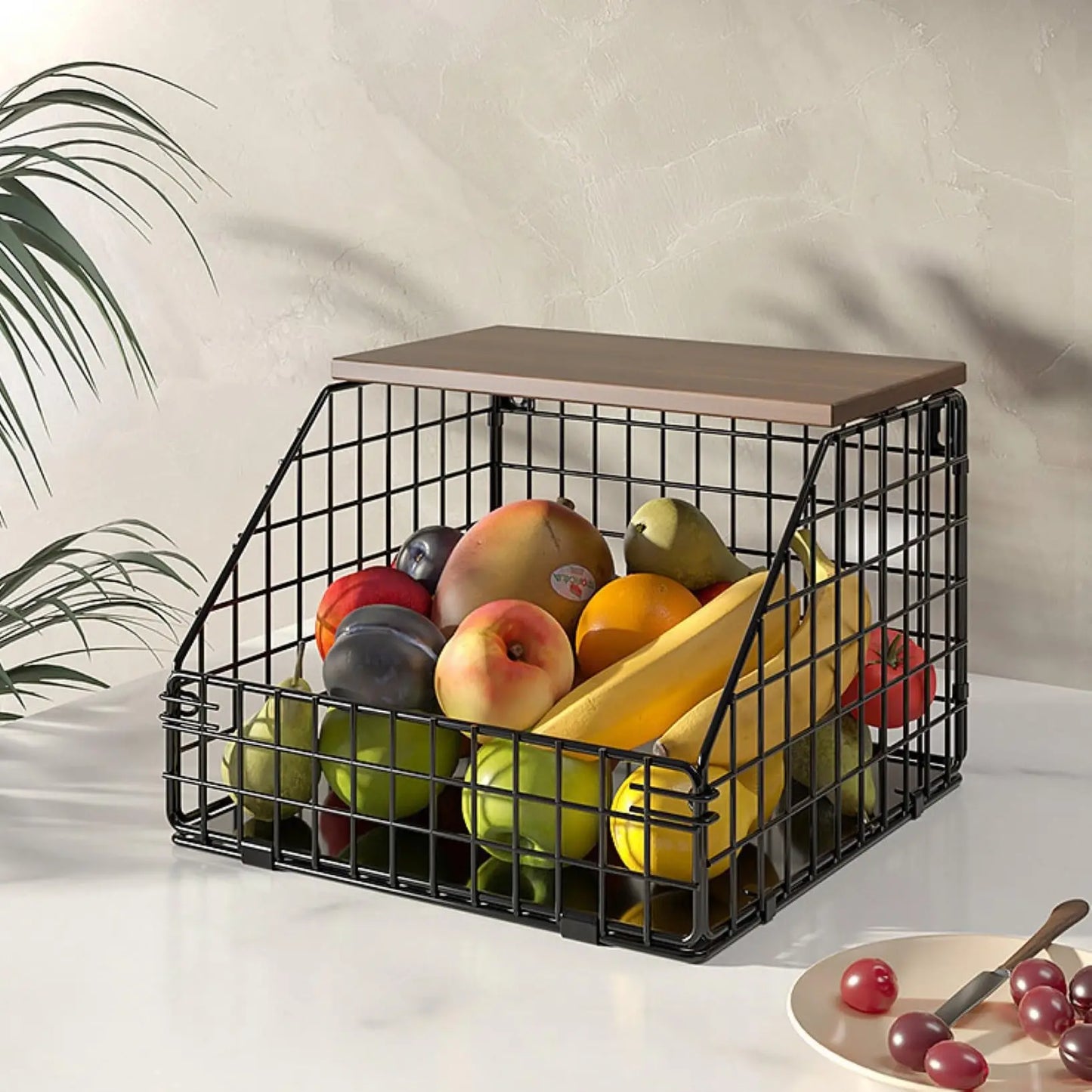 Stackable Wire Fruit & Veggie Baskets