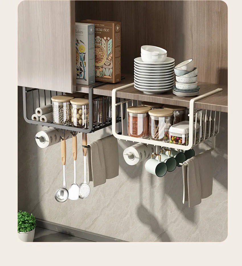 Under-Cabinet Sliding Storage Basket