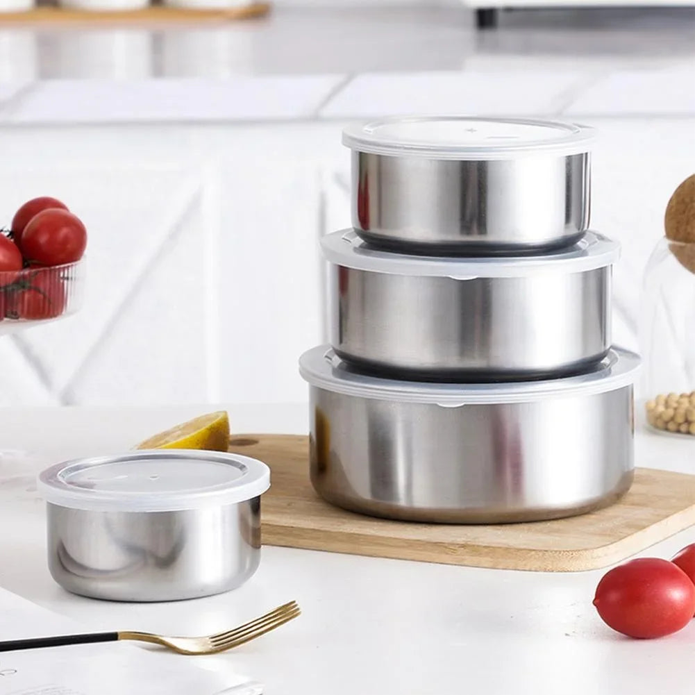 5-Piece Stainless Steel Mixing Bowl Set with Lids