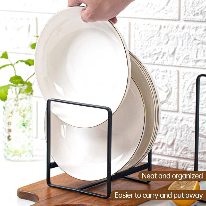 Metal Kitchen Plate Organizer