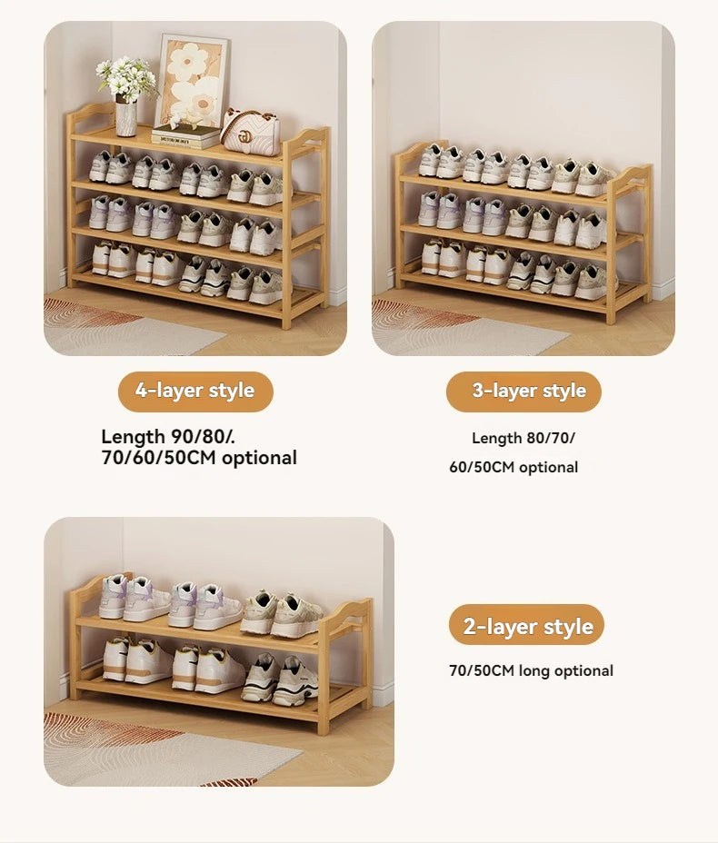 Multi-Layer Solid Wood Shoe Rack