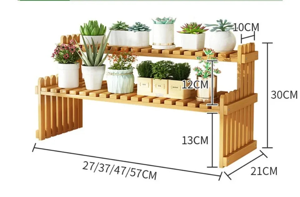 Indoor Plants Holder Wood Shelf Pot Organizer Bookshelf Balcony Bay Window Small Plant Flower Rack Storage Flower Pot Shelves