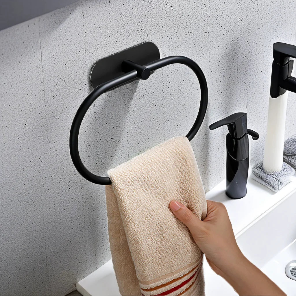 Modern Black Towel Holder