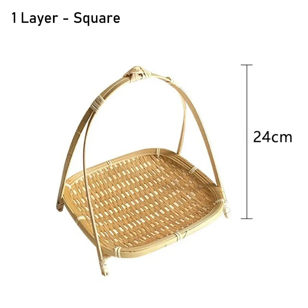 Multi-Layer Bamboo Woven Basket