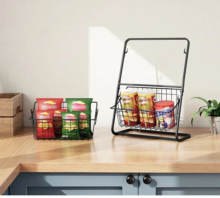 Fruit basket,,vegetable basket,Kitchen countertop storage basket,Wire removable storage rack,Spices and snack racks