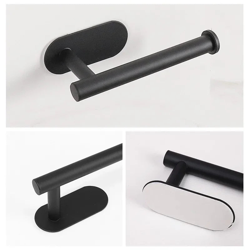 Stainless Steel Toilet Paper Holder - No-Drill