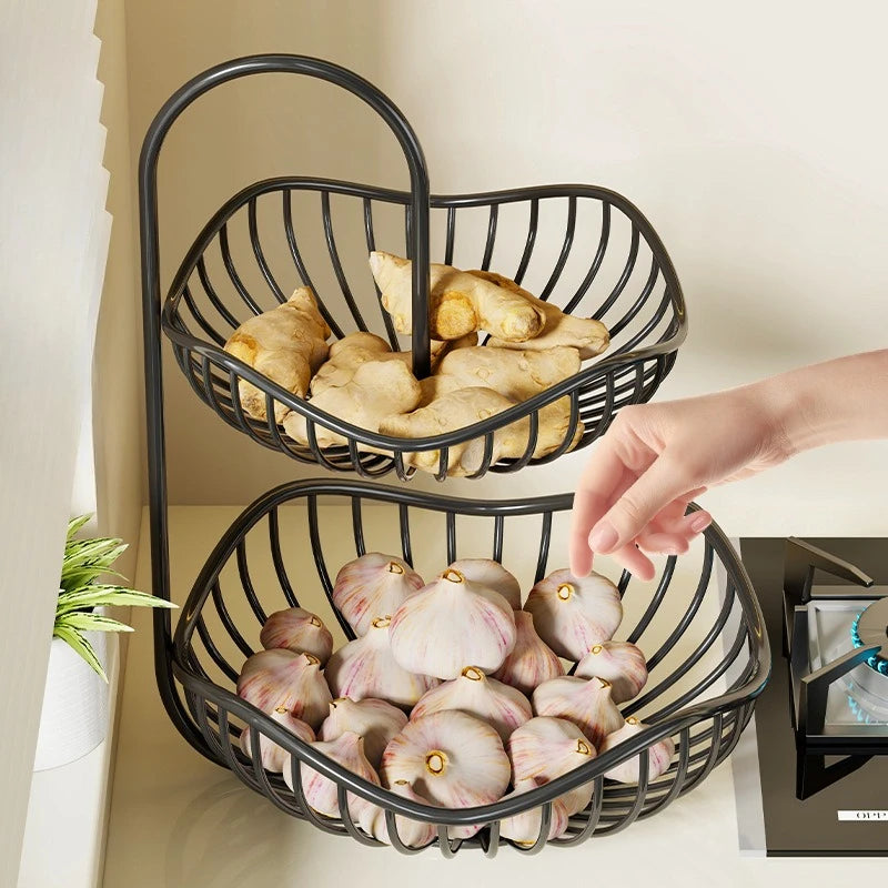 Decorative Modern Fruit Basket Vegetable Bread Holder Fruit Storage Rack Serving Tray Home Kitchen
