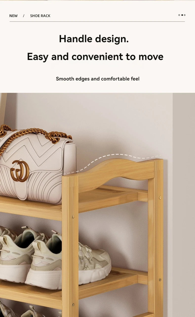 Multi-Layer Solid Wood Shoe Rack