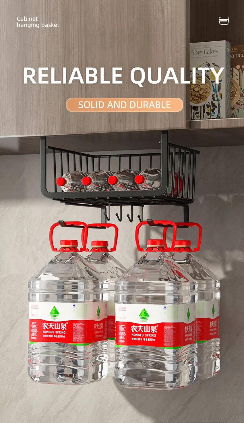 Under-Cabinet Sliding Storage Basket