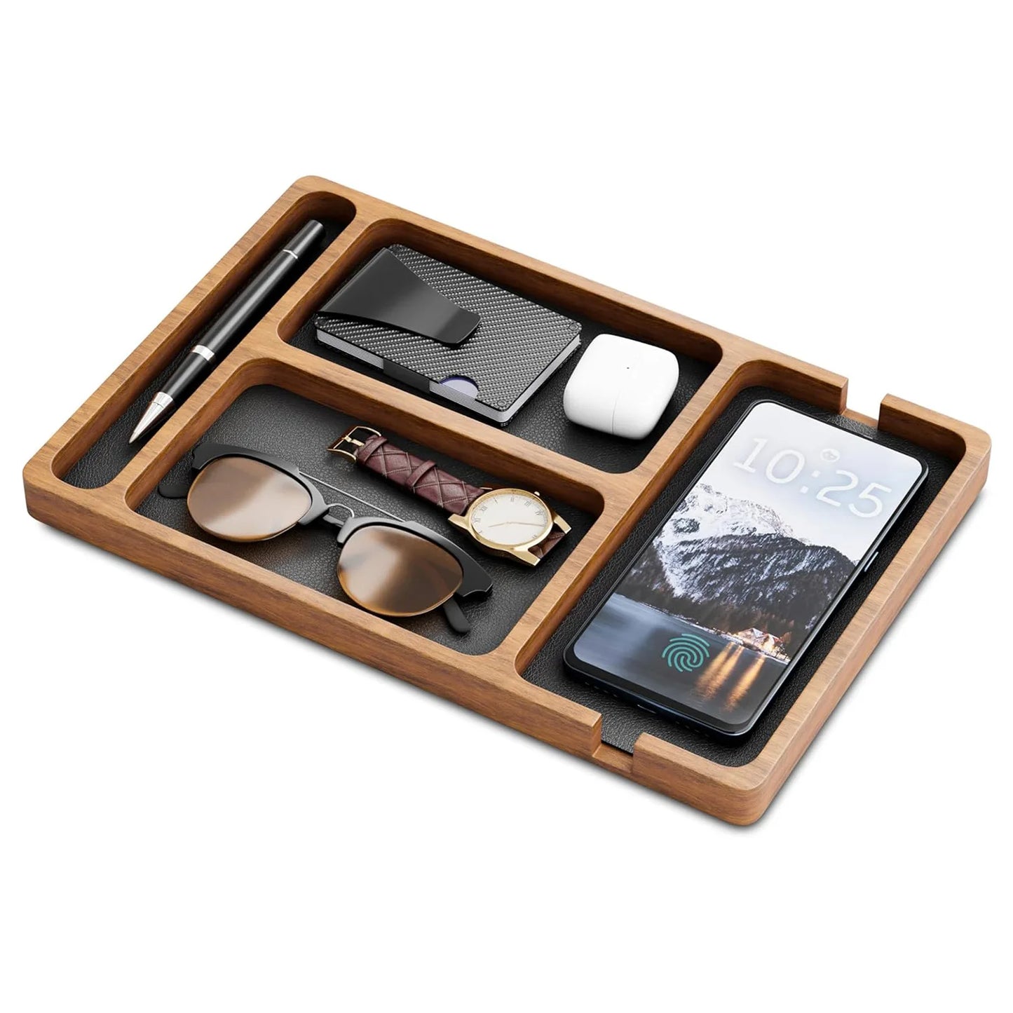 Wooden Office Desktop Storage Tray