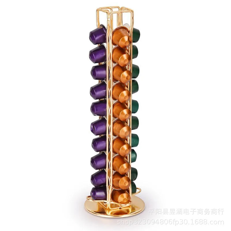 Rotating Coffee Capsule Storage Tower