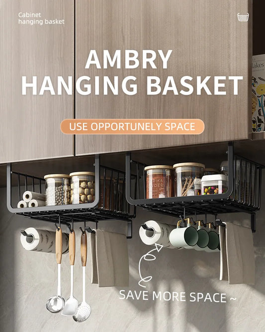 Under-Cabinet Sliding Storage Basket